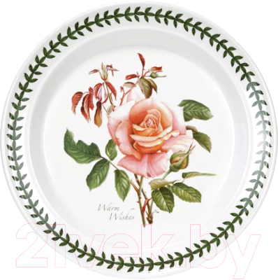 Тарелка столовая обеденная Portmeirion Ботанический сад Розы Наилучшие пожелания / PRT-BR05052-6 (чайная роза)