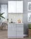 Миниатюра изображения товара Кухонный гарнитур Интерлиния Мила Пластик 0.9 А (белый/туманный глянец/опал светлый)