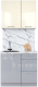 Готовая кухня Интерлиния Мила Пластик 0.9 А (ваниль/туманный глянец/белый гранит) - 