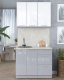 Миниатюра изображения товара Кухонный гарнитур Интерлиния Мила Пластик 1.0 А (белый/туманный глянец/опал светлый)