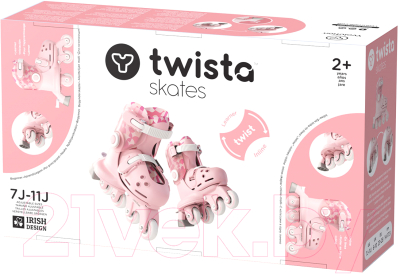 Роликовые коньки Yvolution Twista / YR25P4 (р.22-27, розовый)