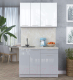 Миниатюра изображения товара Кухонный гарнитур Интерлиния Мила Пластик 1.1 А (белый/туманный глянец/опал светлый)