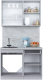 Миниатюра изображения товара Кухонный гарнитур Интерлиния Мила Пластик 1.1 А (туманный глянец/мрамор/дуб бунратти)