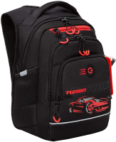 Школьный рюкзак Grizzly RB-450-4 (черный/красный) - 