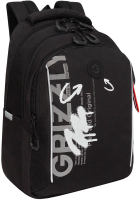Школьный рюкзак Grizzly RB-452-3 (черный/белый) - 