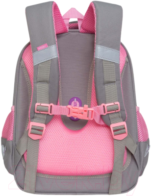 Школьный рюкзак Grizzly RAz-486-12 (серый/разноцветный)