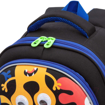 Школьный рюкзак Grizzly RAz-487-11 (черный)