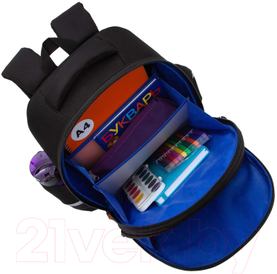 Школьный рюкзак Grizzly RAz-487-9 (черный)