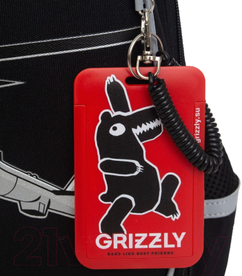 Школьный рюкзак Grizzly RAz-487-9 (черный)