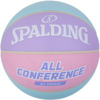 Баскетбольный мяч Spalding All Conference 77065 (размер 6, голубой/розовый) - 