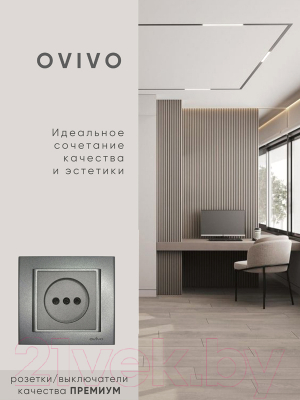Рамка для выключателя Ovivo Mina 401-110000-096 (дымчатый)