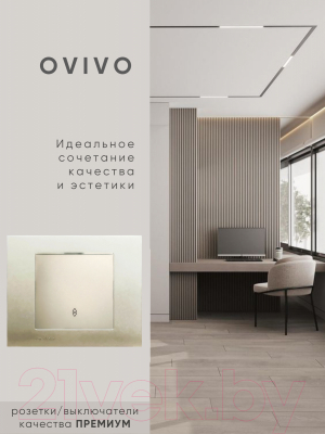 Выключатель Ovivo 600-000213-209 (антрацит)