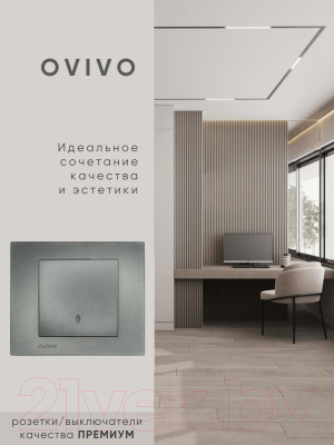 Выключатель Ovivo 600-000211-209 (дымчатый)