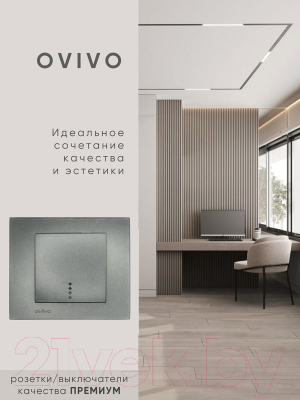 Выключатель Ovivo 600-000211-201 (дымчатый)