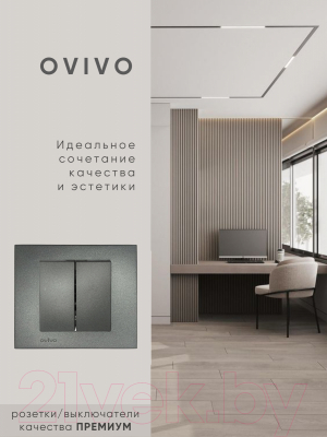Выключатель Ovivo 600-000211-202 (дымчатый)
