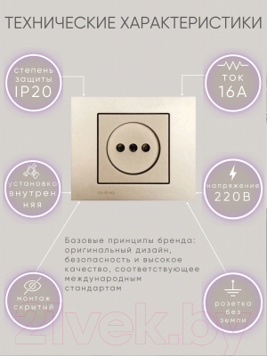 Розетка Ovivo 600-000313-215 (антрацит)
