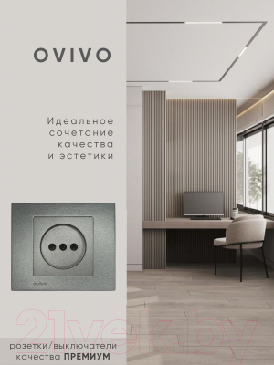 Розетка Ovivo 600-000311-215 (дымчатый)