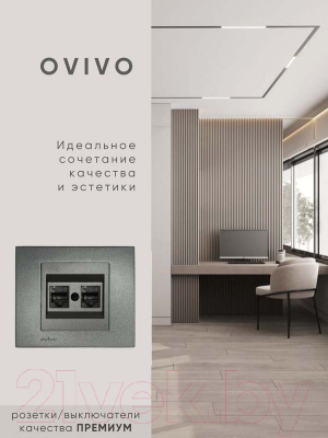 Розетка Ovivo 600-000311-230 (дымчатый)