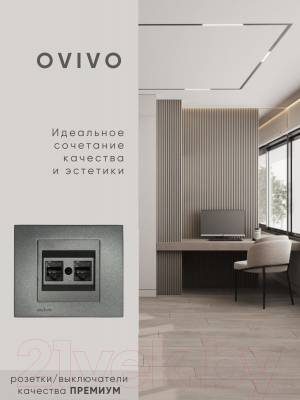 Розетка Ovivo 600-000311-230 (дымчатый)