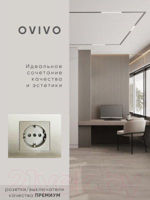 Розетка Ovivo 600-000313-217 (антрацит)