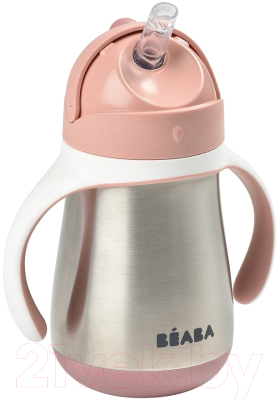 Поильник Beaba Tasse Paille Inox Термос 913482 (250мл, Pink)