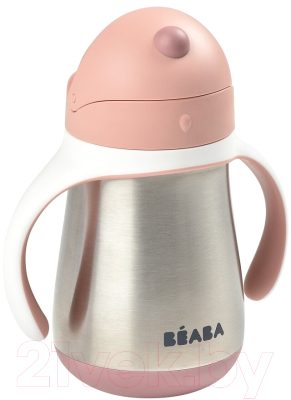 Поильник Beaba Tasse Paille Inox Термос 913482 (250мл, Pink)