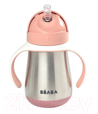 Поильник Beaba Tasse Paille Inox Термос 913482 (250мл, Pink)