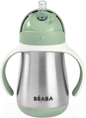 Изображение товара Поильник Beaba Tasse Paille Inox Термос 913535 (250мл, Sauge)