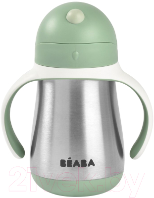 Изображение товара Поильник Beaba Tasse Paille Inox Термос 913535 (250мл, Sauge)