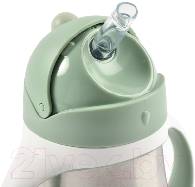 Изображение товара Поильник Beaba Tasse Paille Inox Термос 913535 (250мл, Sauge)