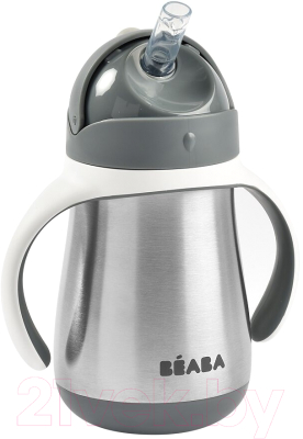 Поильник Beaba Tasse Paille Inox Термос 913536 (250мл, Grey)