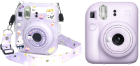 

Фотоаппарат с мгновенной печатью, Instax Mini 12 пурпурный + чехол Sundays с ремнем пурпурный