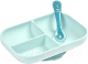 Набор посуды для кормления Beaba Set Repas Silicone Avec Ventouse Bleu / 913455 - 
