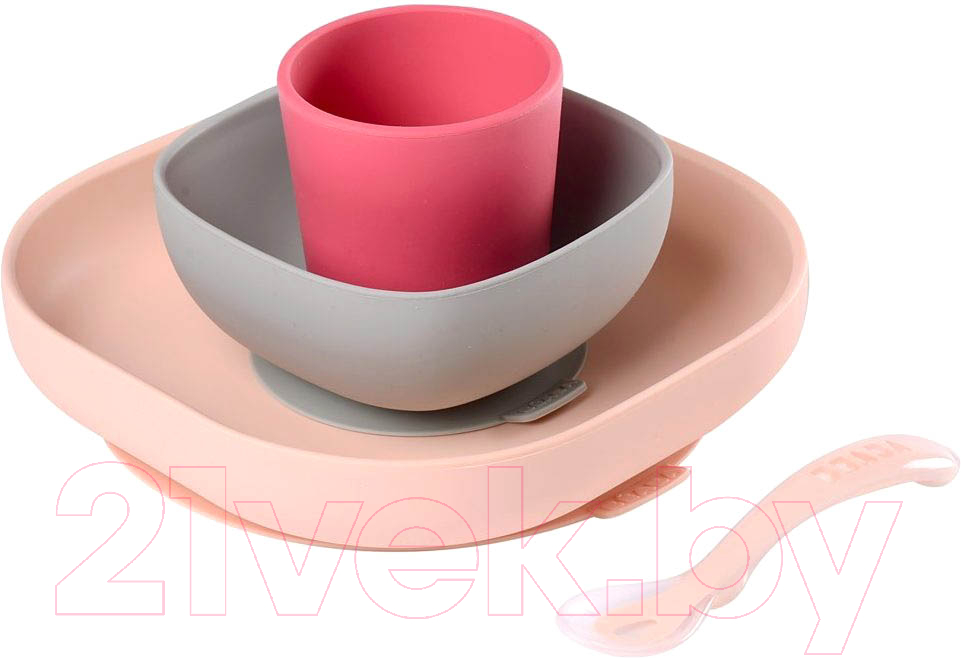 Набор посуды для кормления Beaba Silicone Meal Set / 913429