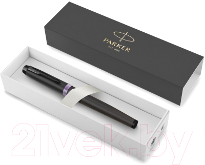 Ручка-роллер имиджевая Parker IM Vibrant Rings T315 Amethyst Purple PVD / 2172950 (черный)