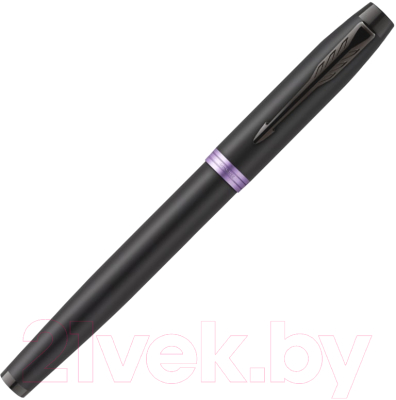 Ручка-роллер имиджевая Parker IM Vibrant Rings T315 Amethyst Purple PVD / 2172950 (черный)
