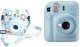 Фотоаппарат с мгновенной печатью Fujifilm Instax Mini 12 голубой + чехол Sundays с ремнем голубой - 