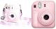 Фотоаппарат с мгновенной печатью Fujifilm Instax Mini 12 розовый + чехол Sundays с ремнем розовый - 