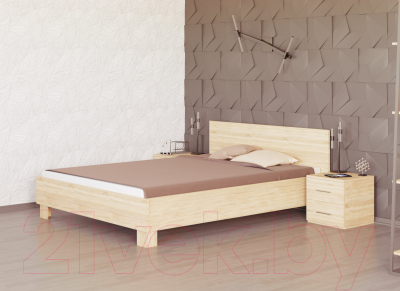 Двуспальная кровать AMI Ваlаnсе 1600 (дуб сонома)