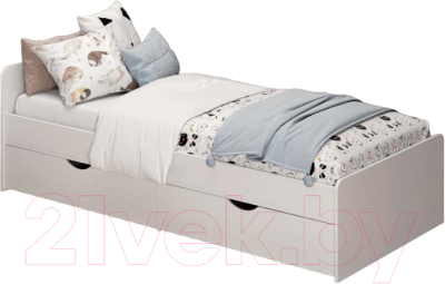 Односпальная кровать AMI Gracia (белый матовый)
