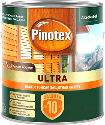 Лазурь для древесины Pinotex Ультра Влагостойкая 5803602 (2.5л, красное дерево)