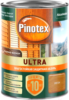 Лазурь для древесины Pinotex Ультра Влагостойкая 5803746 (900мл, орегон)