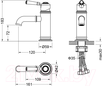 Смеситель Aquatek Классика AQ1510PG