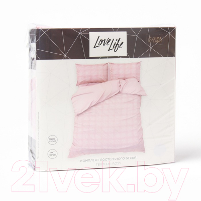 Комплект постельного белья Love Life Texture: rosy Евро / 10323185