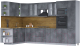 Кухонный гарнитур Интерлиния Мила 1.88x3.4 левая (бетон портленд/бетон портленд/дуб бунратти) - 