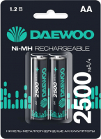 Комплект аккумуляторов Daewoo AA 2500mAh Ni-MH BL-2 (5043268) - 