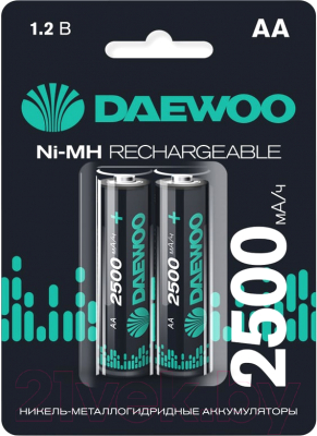 Комплект аккумуляторов Daewoo AA 2500mAh Ni-MH BL-2 (5043268)