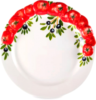 Тарелка закусочная (десертная) Edelweiss Томаты и оливки EDW-635P - 