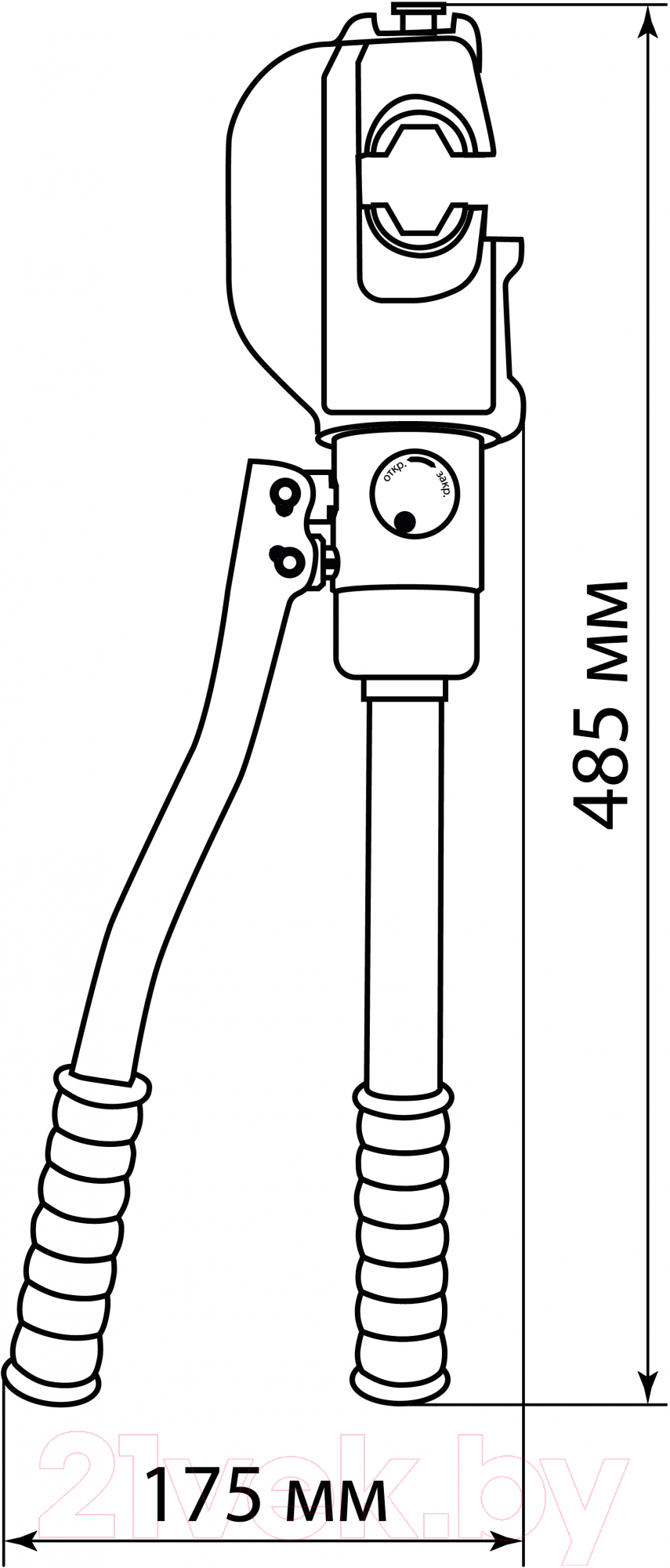 Инструмент обжимной пневматический TDM SQ1027-0114