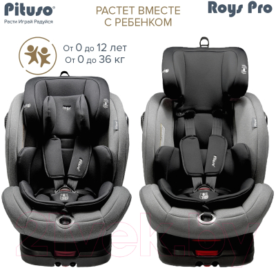 Автокресло Pituso Roys / BW21-PRO-Grey/Black (черный/серый)